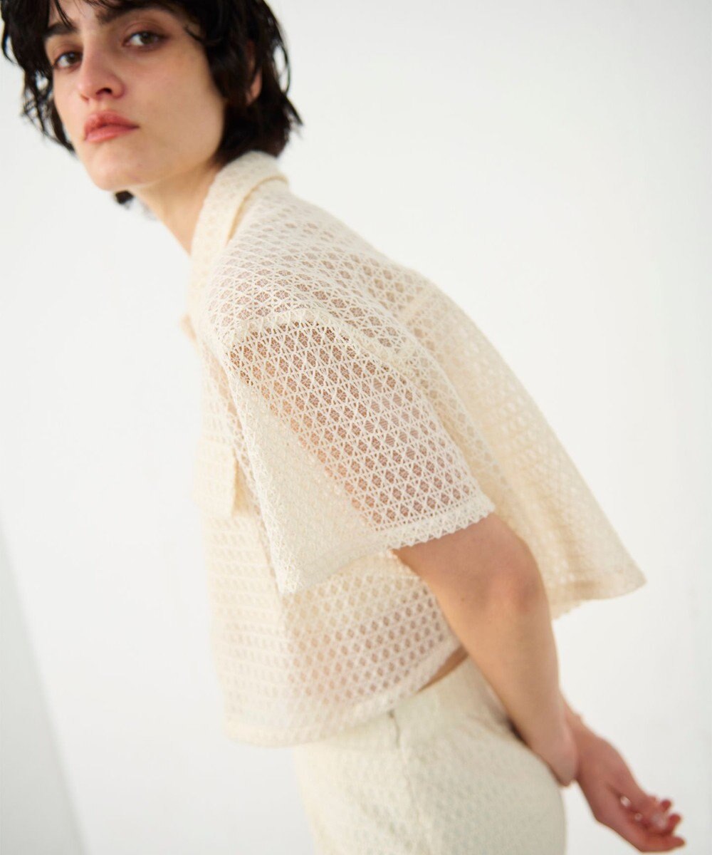 GRACE CONTINENTAL ラッセルメッシュシャツ 