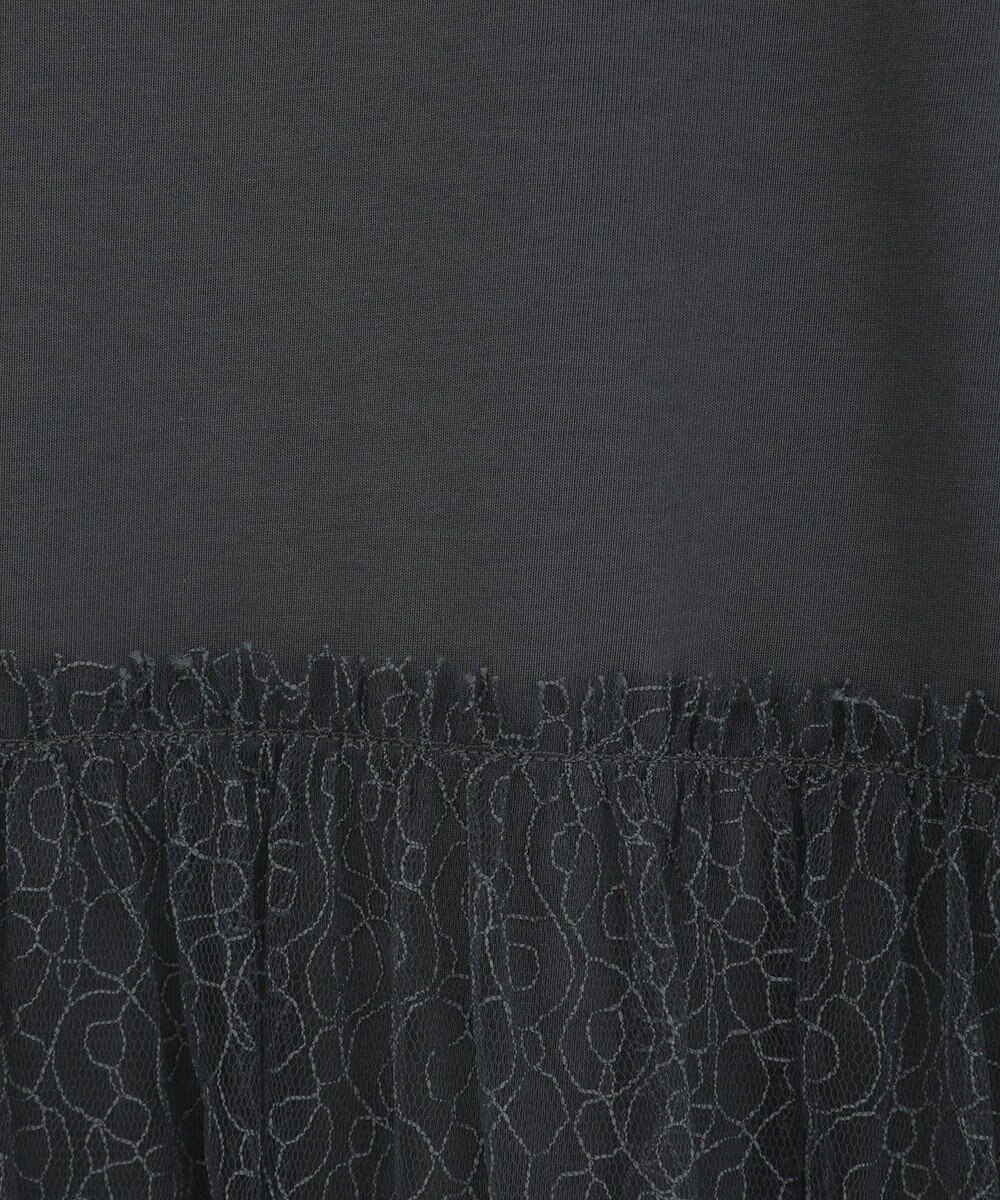 earth music&ecology ニュアンス柄レースドッキングプルオーバー 