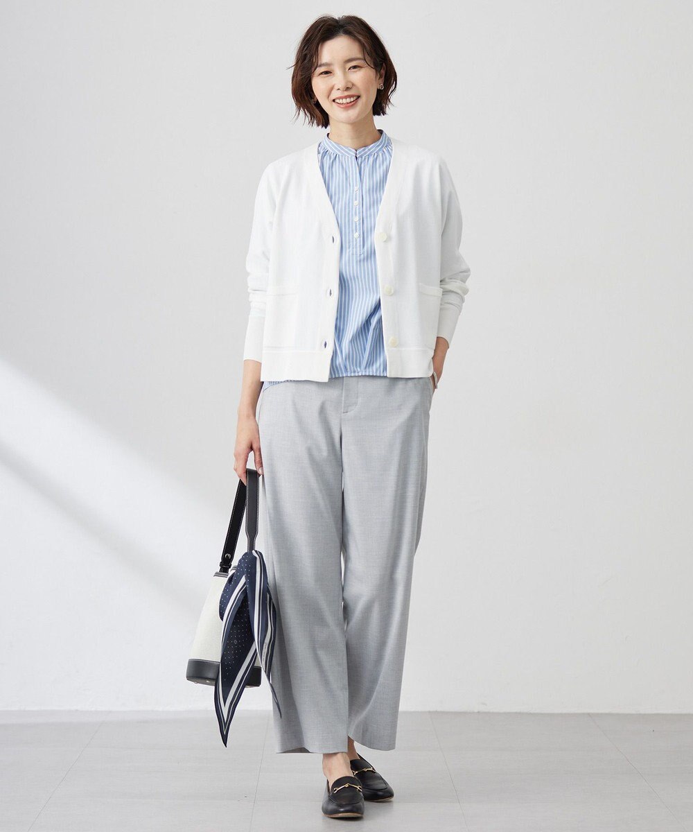 J.PRESS LADIES L 【洗える】Cotton Acetate ドルマンスリーブ カーディガン 