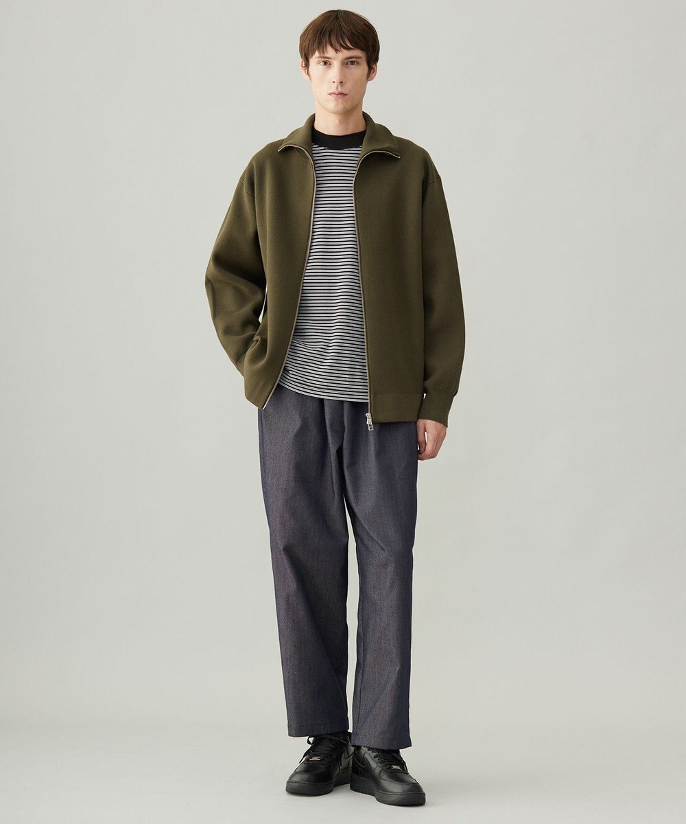 UNFILO MENS 【男女兼用/新色追加】スウェットライク ジップ タートルネックニット [24年秋冬商品] 