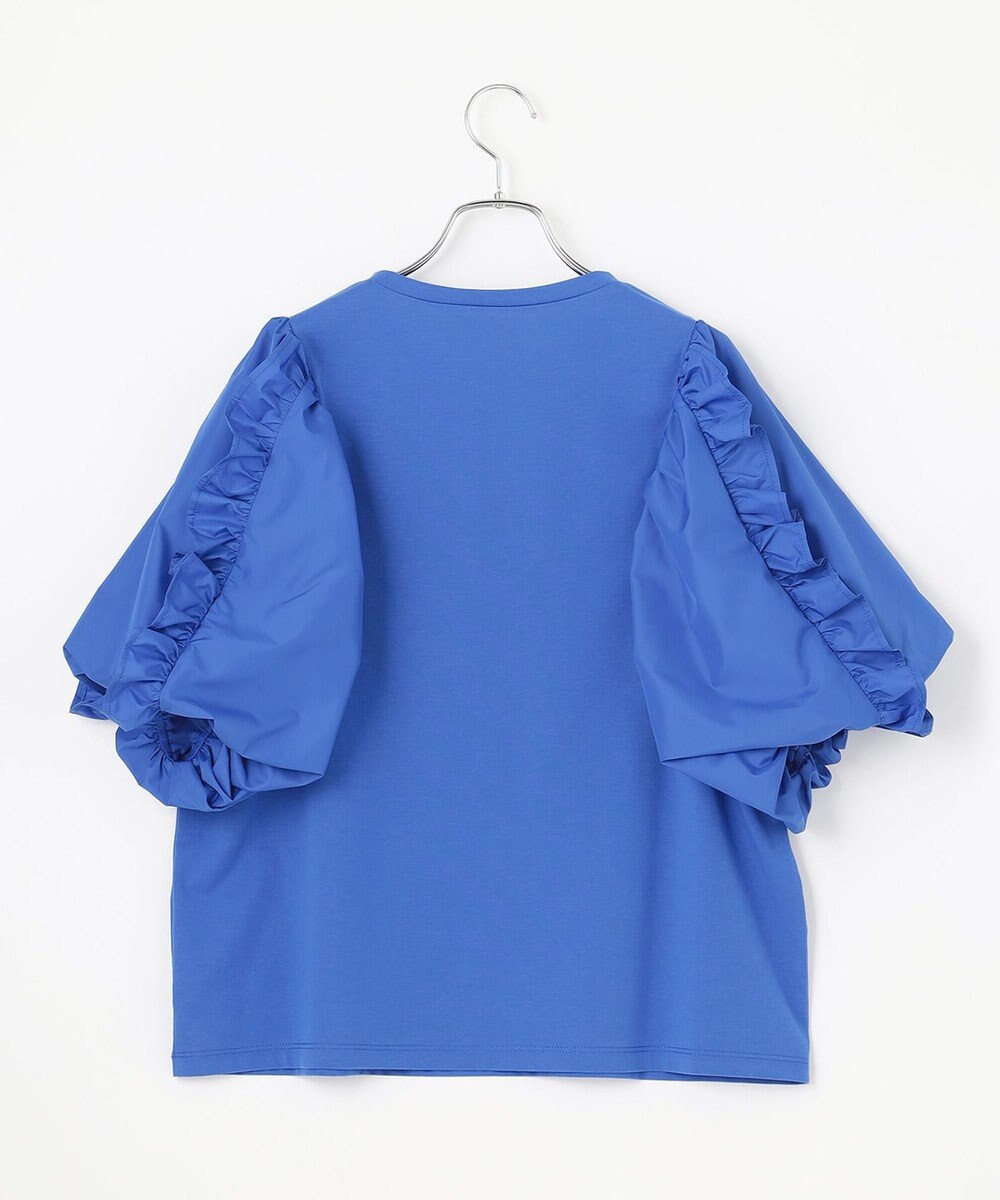 #Newans 【撥水・吸水速乾】コンビネーションフリルスリーブカットソー 