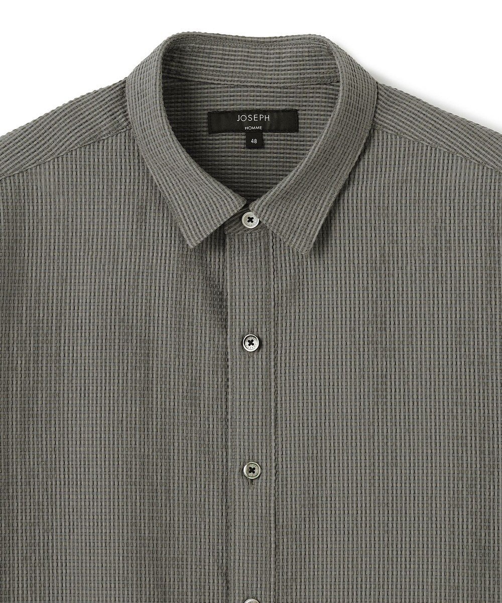 JOSEPH HOMME 新素材【通気性/ストレッチ】トリコサッカーストレッチ 　レギュラーカラー半袖シャツ 