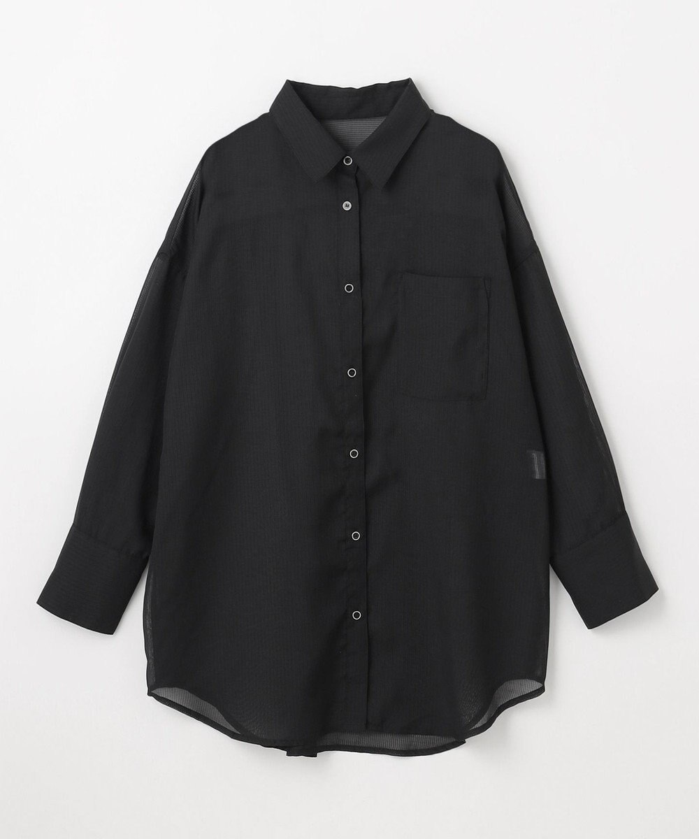 ANY シアーストライプシャツ 