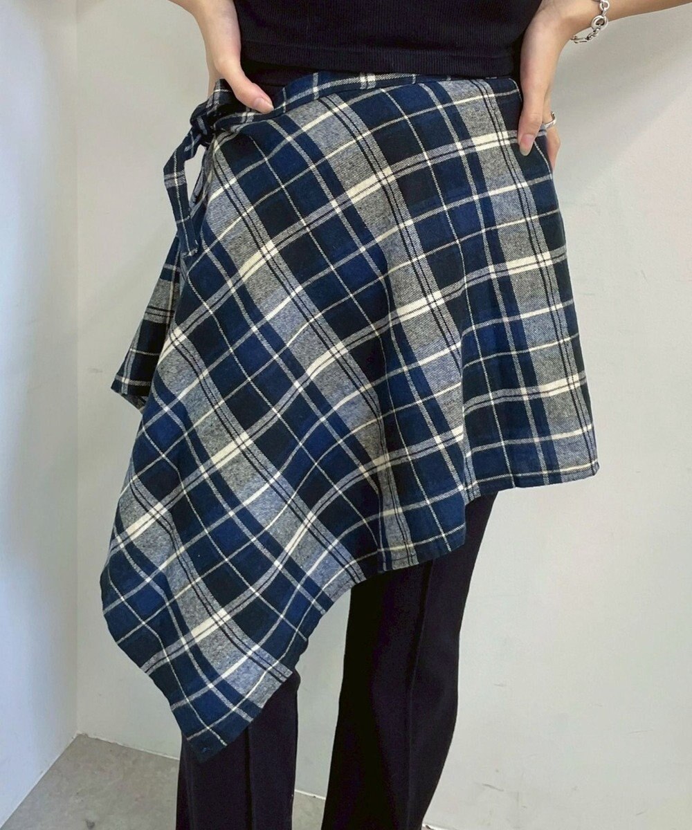 WEGO チェックラップスカート 