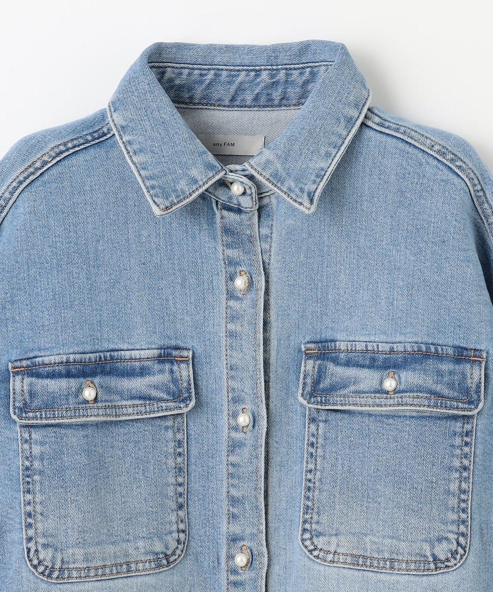 ANY 【洗濯機可/ストレッチ】デニムシャツ 