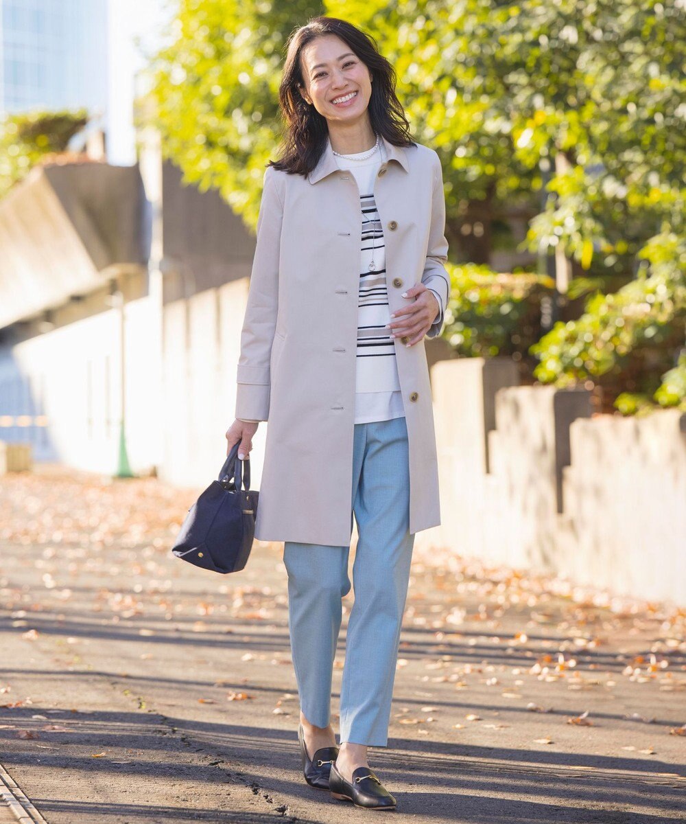 J.PRESS LADIES S 【洗える】ストレッチ テーパード パンツ 