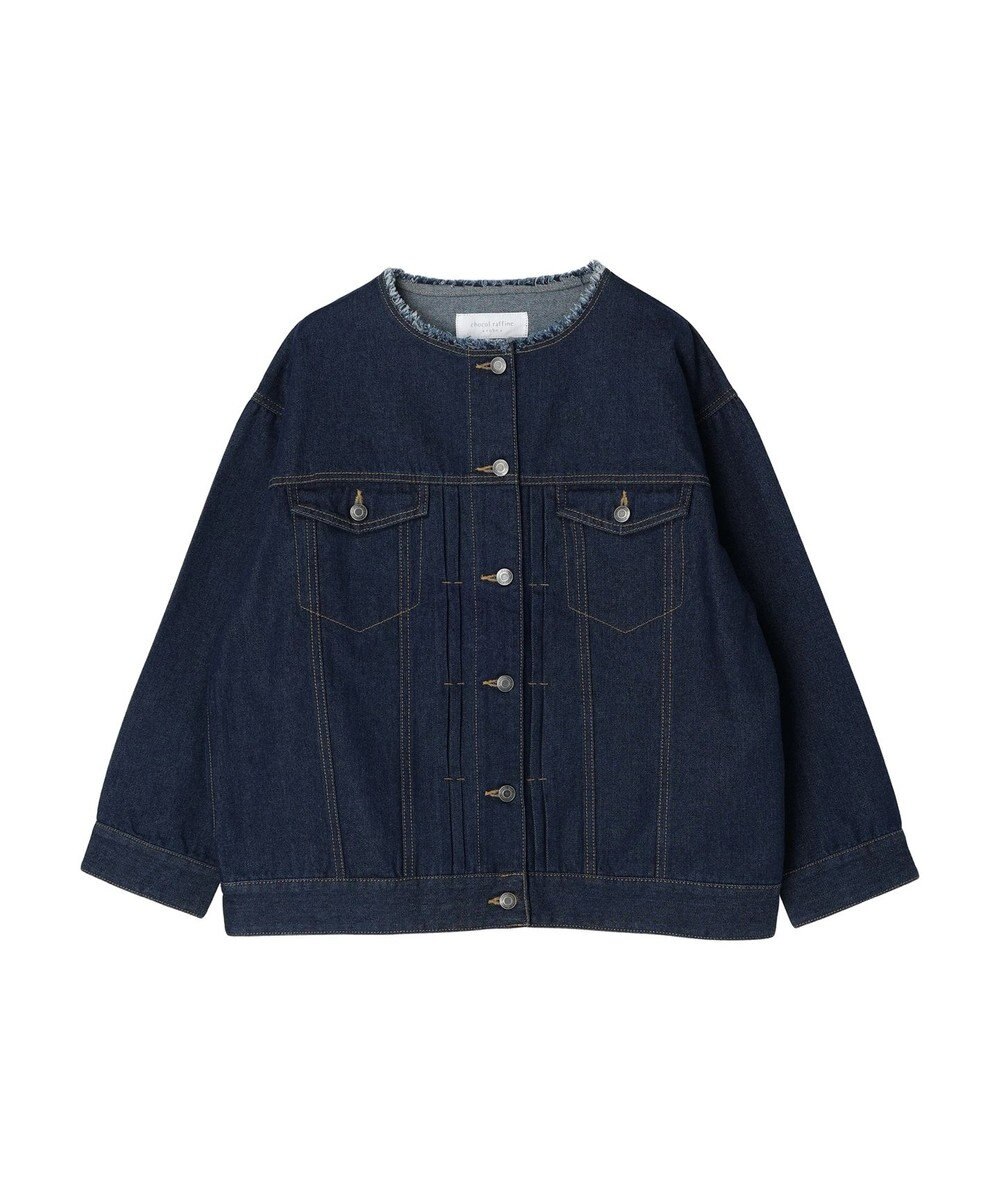 Green Parks ノーカラーデニムジャケット 