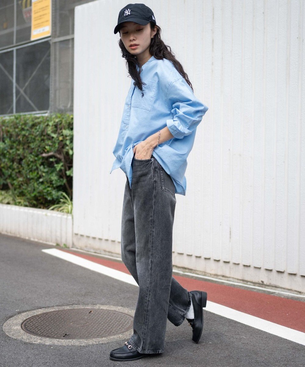 WEGO 【ユニセックス着用ITEM/SMLサイズ展開】デニムストレートパンツ 