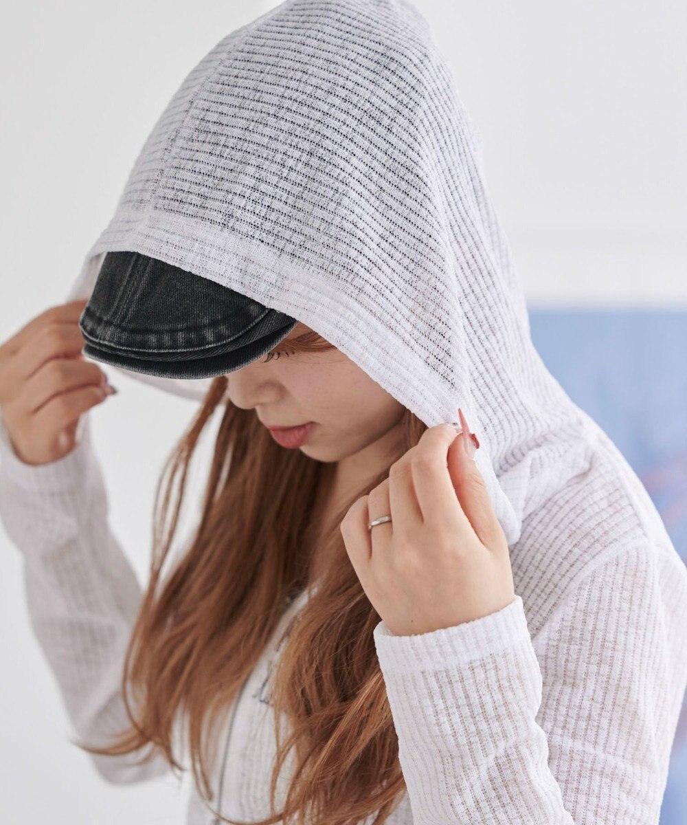 WEGO グラフィックシアーリブパーカー 