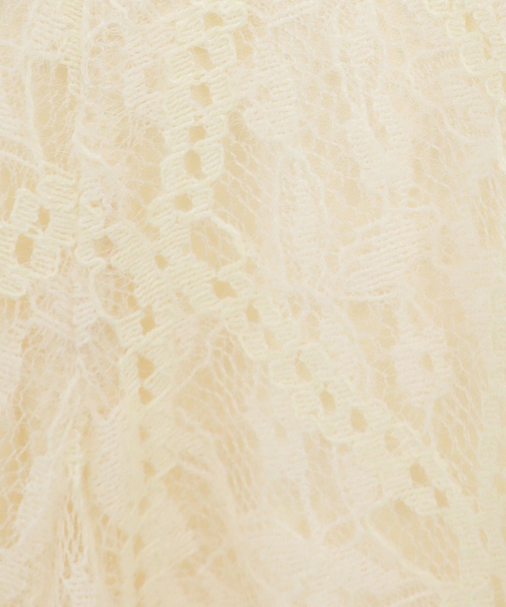 earth music&ecology フロントギャザー起毛レースミニワンピース 