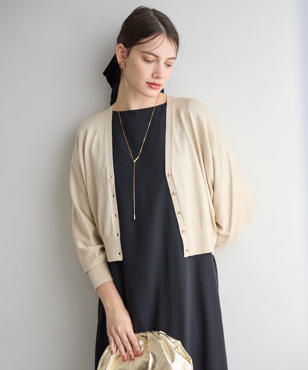 23区 S 【APPLAUDIR】コンパクト ドルマンスリーブ ラメカーディガン 