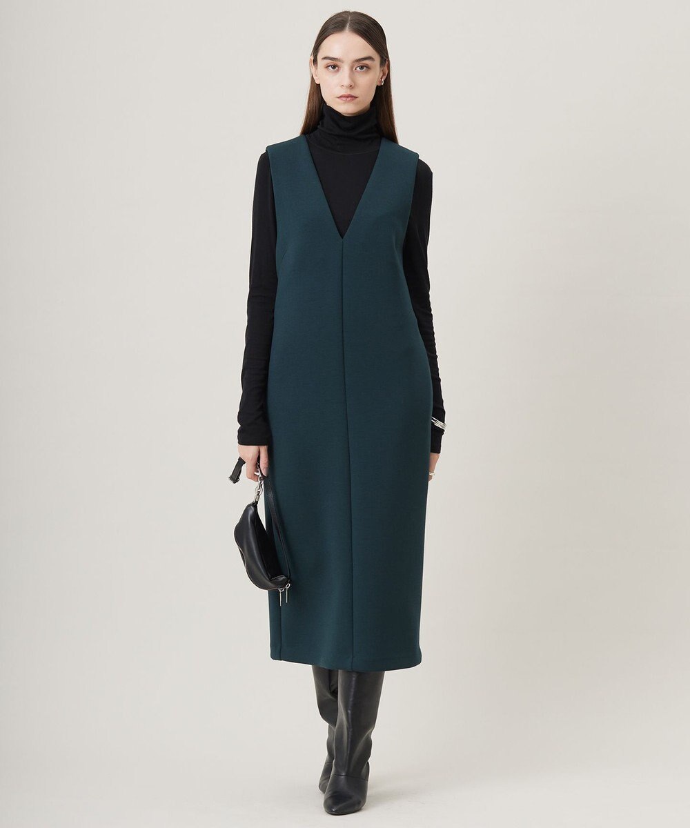 ICB L 【洗える】リヨセルカシミヤスムース ハイネックカットソー 