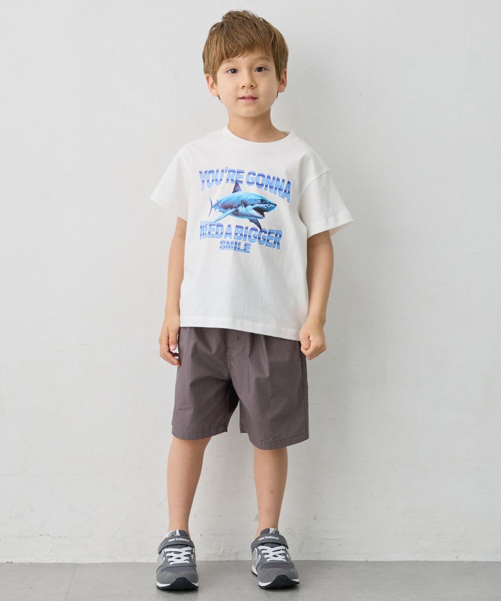 ANY KIDS 【洗濯機可能】サメプリント 半袖Tシャツ 