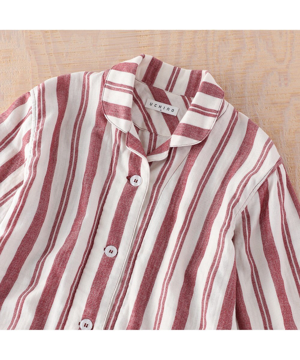 UCHINO マシュマロガーゼシックシンストライプレディスパジャマ 