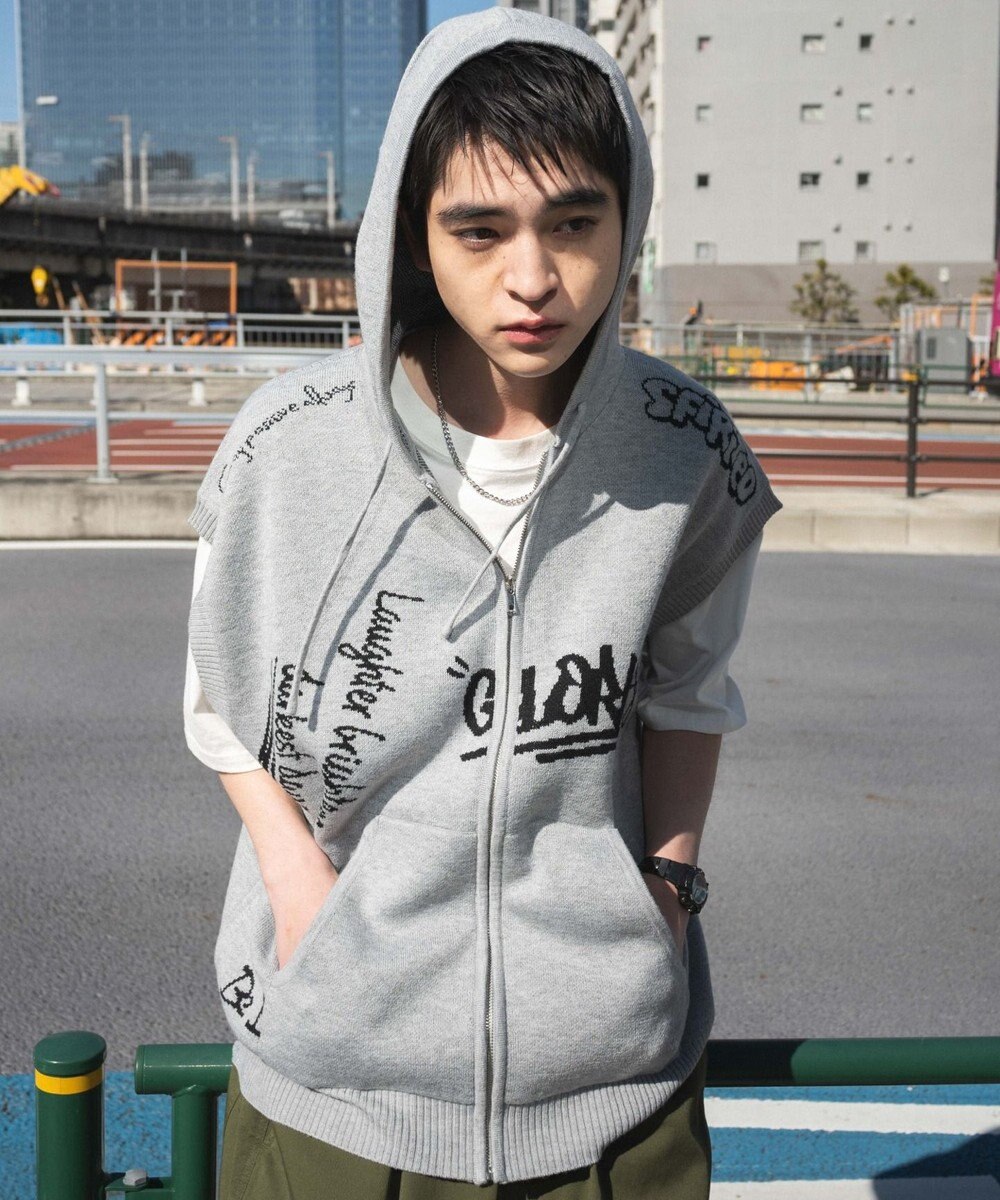 WEGO 【ユニセックス着用ITEM/MLサイズ展開】ジャガードノースリジップパーカー 