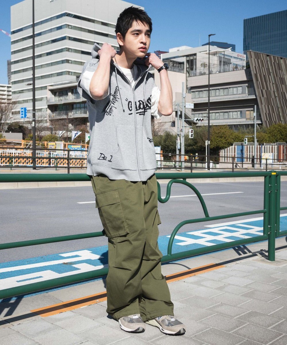 WEGO 【ユニセックス着用ITEM/MLサイズ展開】ジャガードノースリジップパーカー 