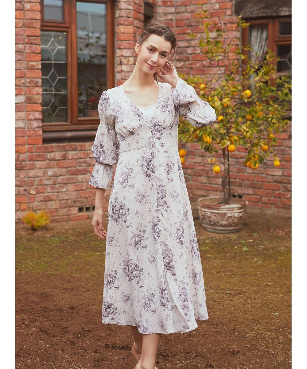 Maison de FLEUR フラワープリントワンピース 