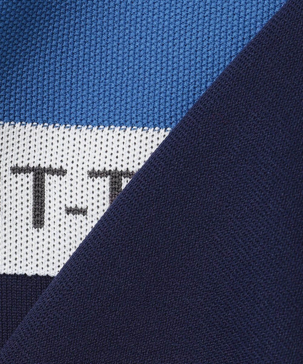 23区GOLF 【MEN】【ウォッシャブル】ロゴライン カラーニット 