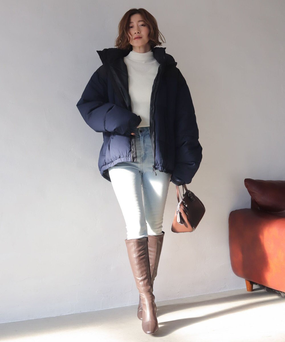 WEGO 【25年秋冬新作/ユニセックス着用ITEM/SMLサイズ展開】2WAYパファーブルゾン 