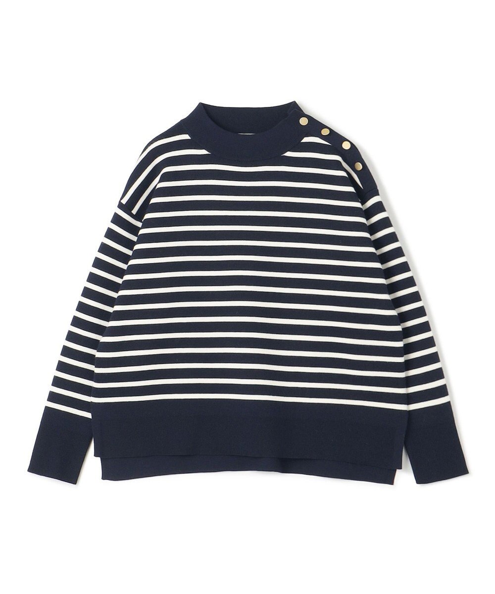 UNFILO 肩釦ハイネックニット 