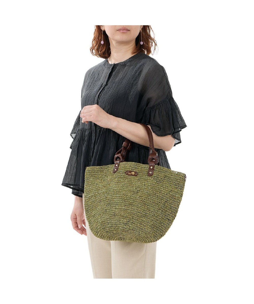 IBIZA ラフィア　ハンドバッグ（草木染め） 