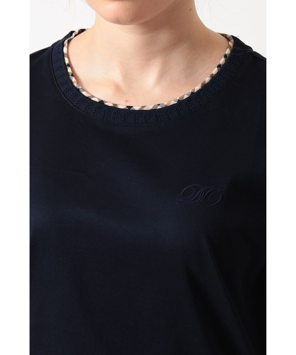 DAKS ミニハウスチェック襟 ダブルカラーTシャツ 