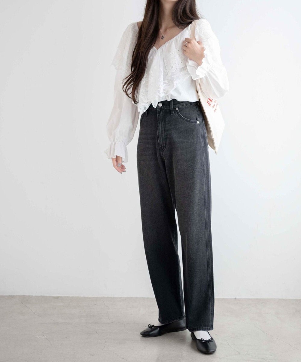WEGO ルーズストレートデニムパンツ 