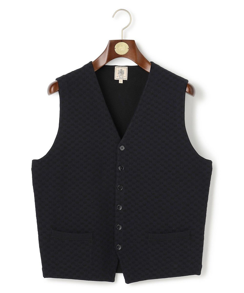 J.PRESS MEN 重ねて映える洗練レイヤード【ストレッチ / イージーケア】【FLEX YARN】ハイゲージ ニットベスト 