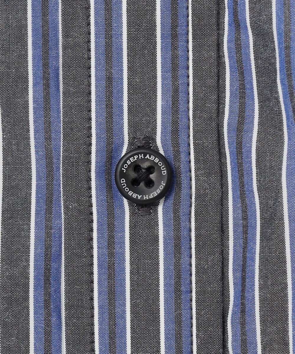 JOSEPH ABBOUD 【キングサイズ・シルク×綿ブレンド】シルクコットンストライプ シャツ 