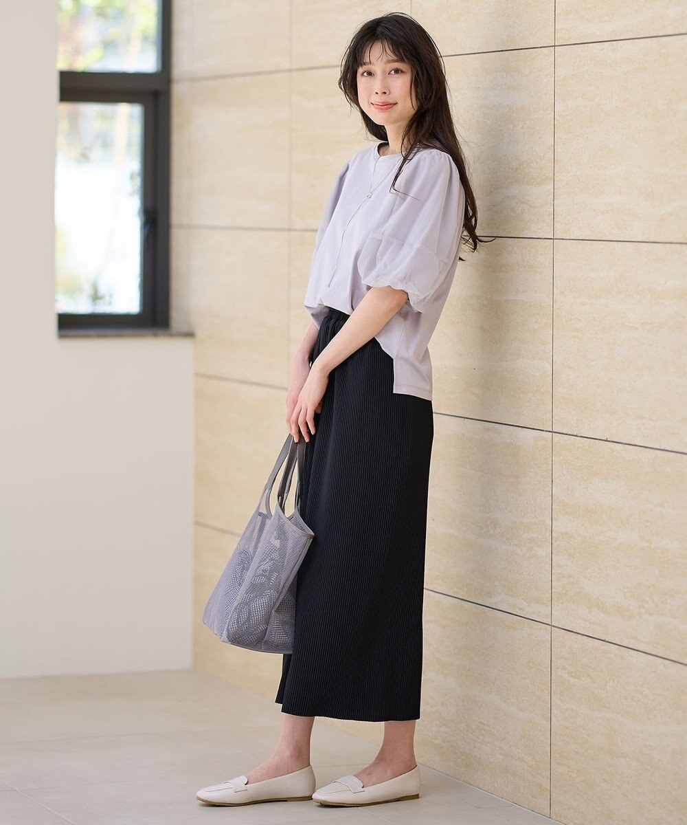 ANY チュールコンビパフスリーブプルオーバー 