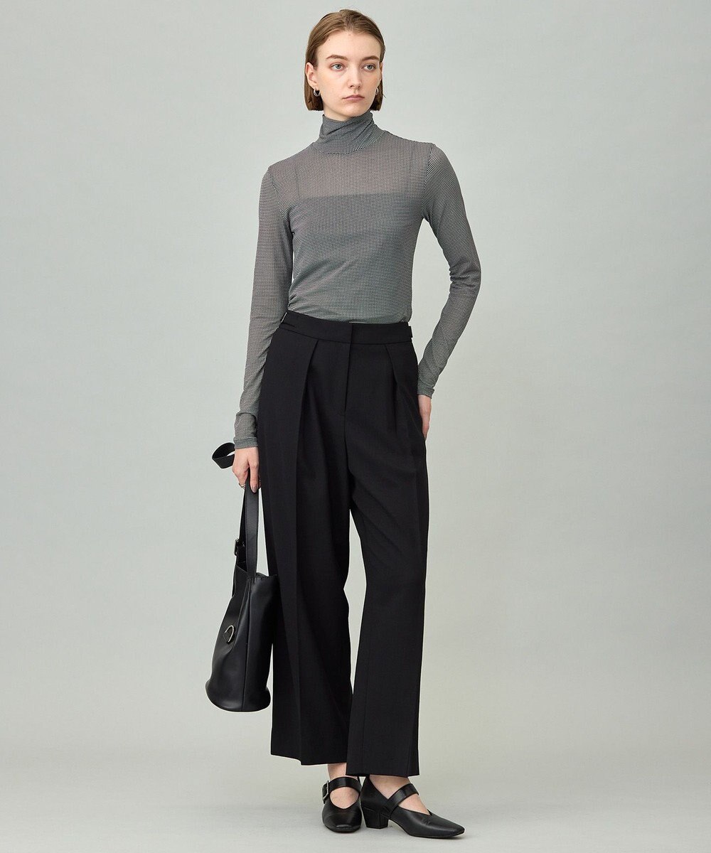 ICB 【洗える】 パウダリーチュール ハイネックトップス 