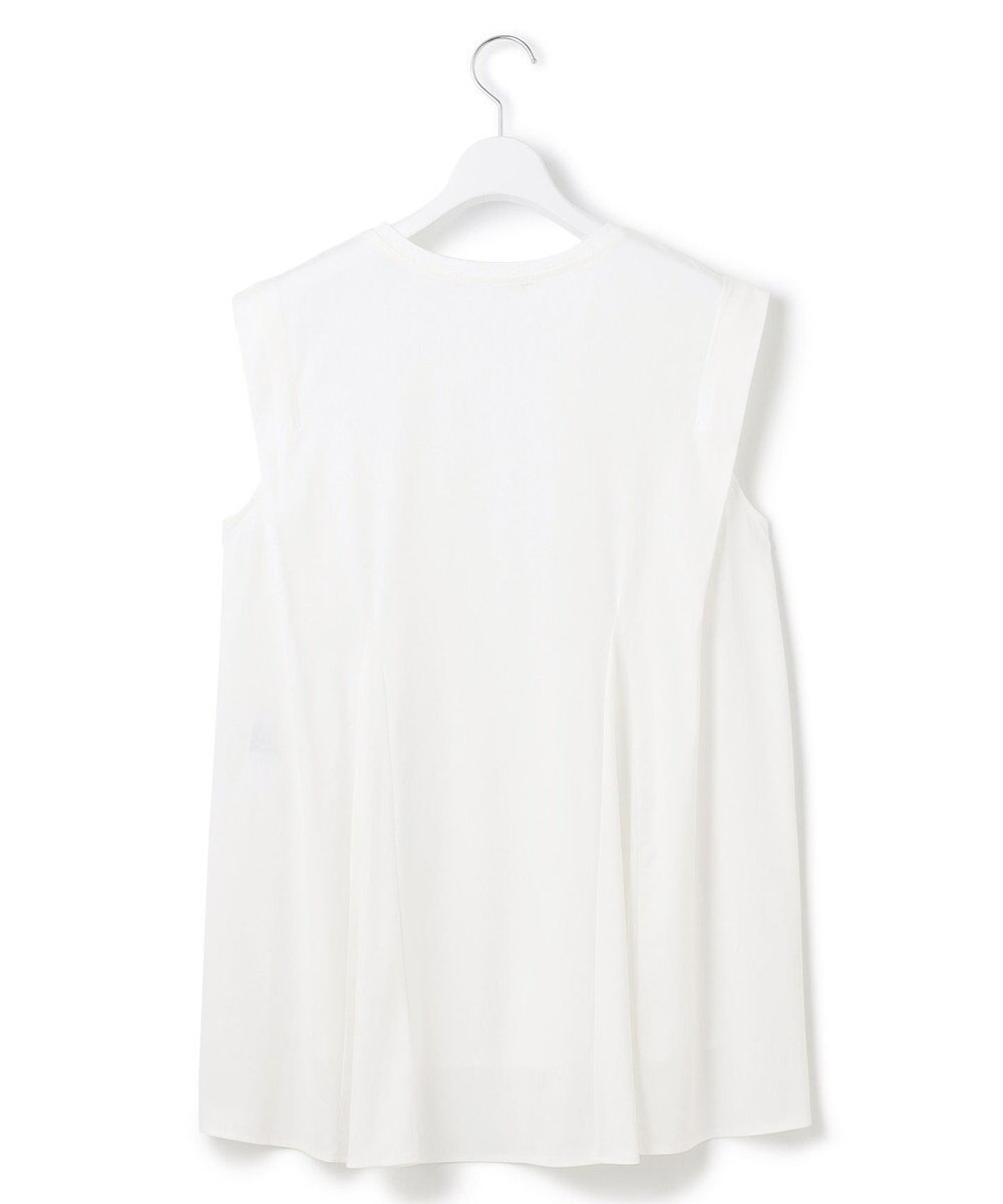 23区 L 【洗える】コンパクトヤーン フレアデザイン ノースリーブ カットソー 