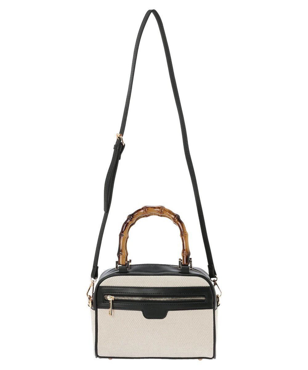 earth music&ecology バンブーテイストハンドルバッグ 