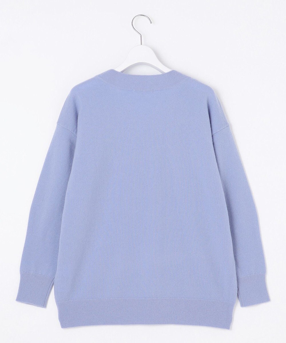 自由区 S 【洗える】ピュアカシミヤVネック ニット 