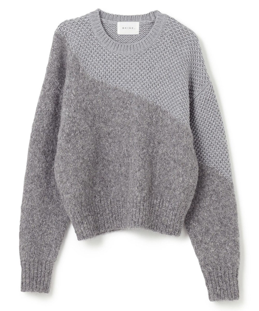 BEIGE， GLAIEULS / アルパカ混インターシャニット 