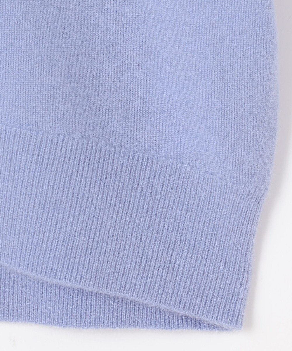 自由区 L 【洗える】ピュアカシミヤVネック ニット 