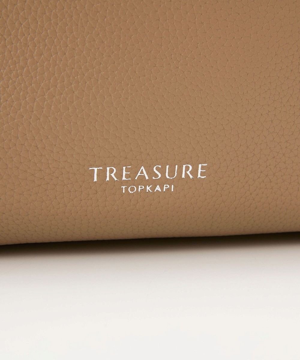 TOPKAPI 【TREASURE TOPKAPI】シュリンクレザー レース 刺しゅう ショルダー付 トートバッグ 