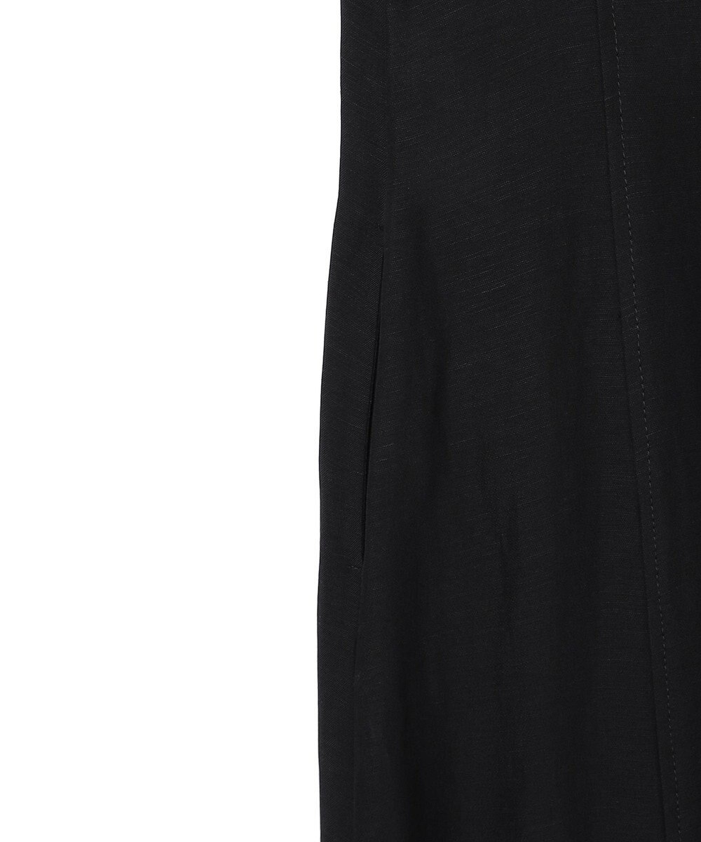 BEIGE， BERNARD / リネン混 フロントジップ スタンドカラードレス 