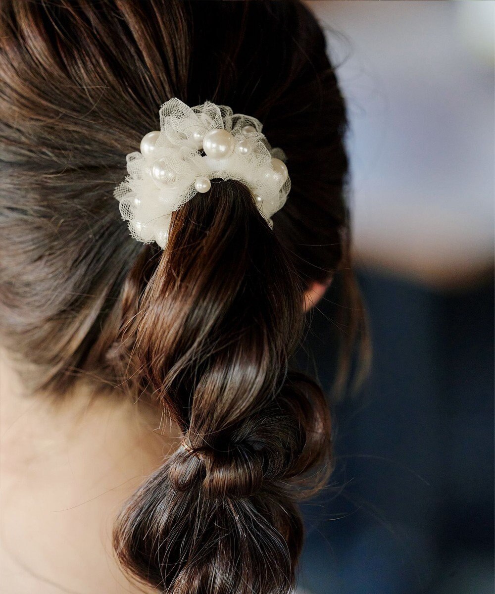 Tiaclasse 【選べる2TYPE】パール付きゴム＆シュシュ 