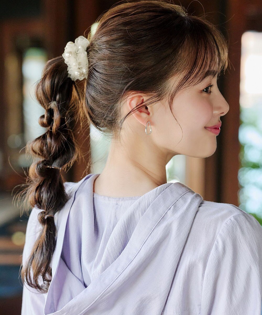 Tiaclasse 【選べる2TYPE】パール付きゴム＆シュシュ 