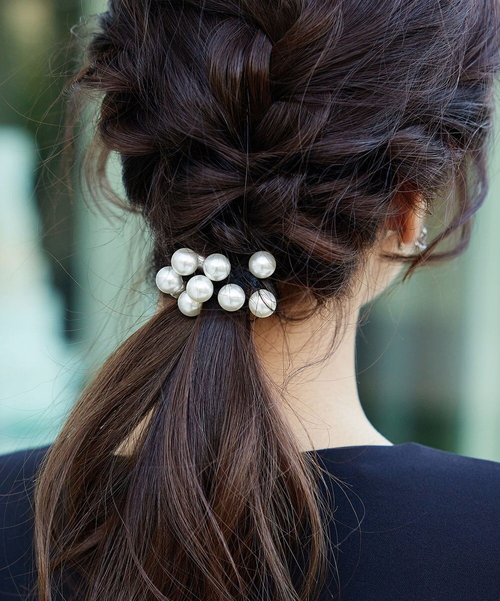 Tiaclasse 【選べる2TYPE】パール付きゴム＆シュシュ 