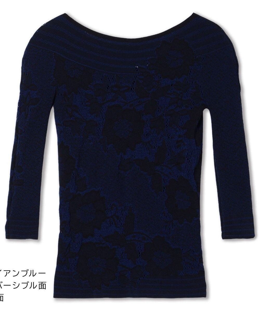 Chacott 【ノーソーイングニット】リバーシブルボートネックトップ 