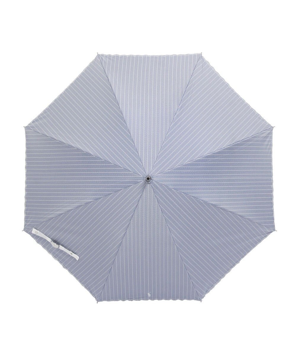 MOONBAT 【1級遮光/遮熱/UV】POLO RALPH LAUREN（ポロ ラルフローレン）晴雨兼用日傘  ストライプ スカラ刺繍 長傘 