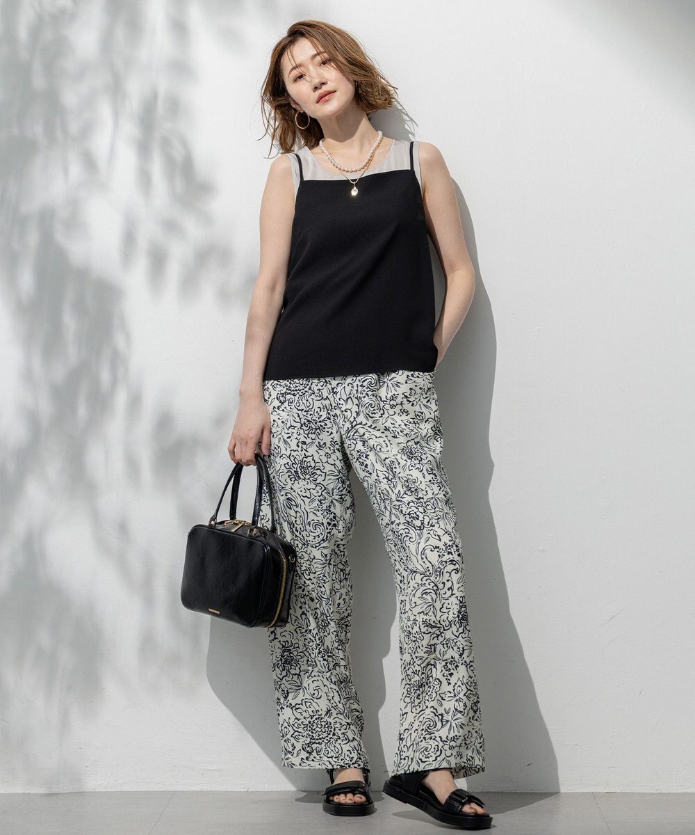 23区 L 【吸水速乾/UVカット/接触冷感】ストレッチジョーゼット キャミソール 