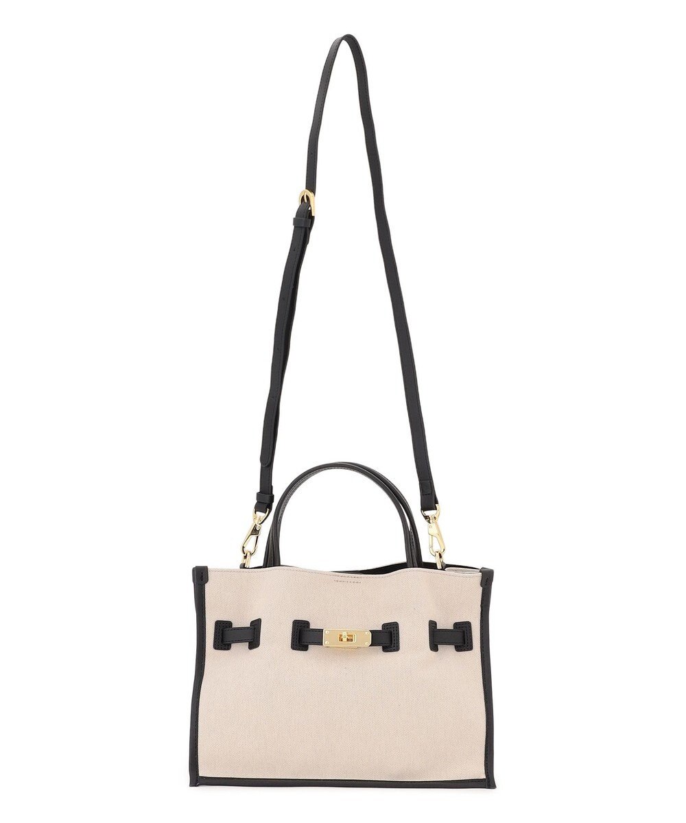 23区 VIOLAd'ORO キャンバス レザーコンビ 2WAY トートバッグ 