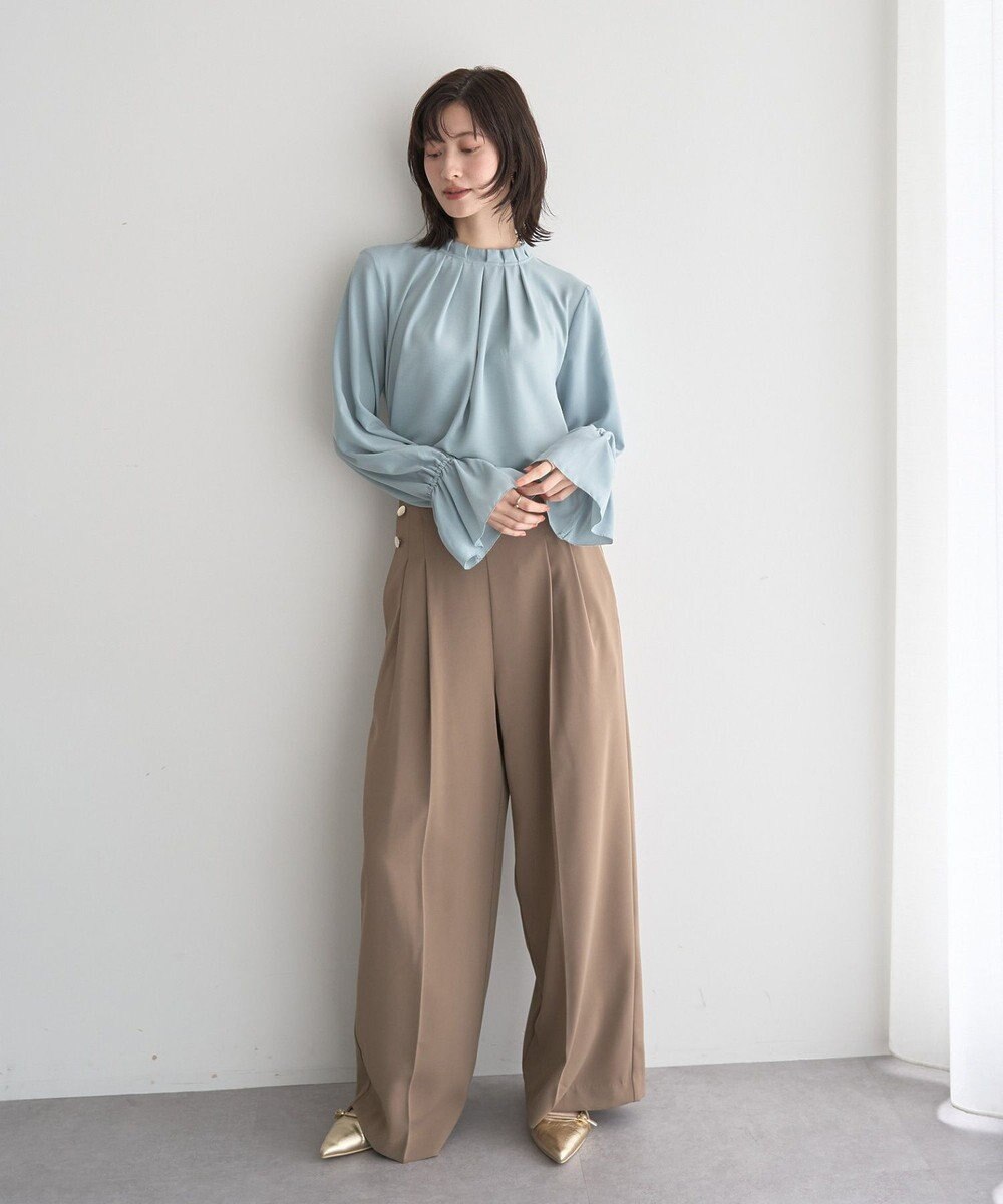 YECCA VECCA タックデザインブラウス 