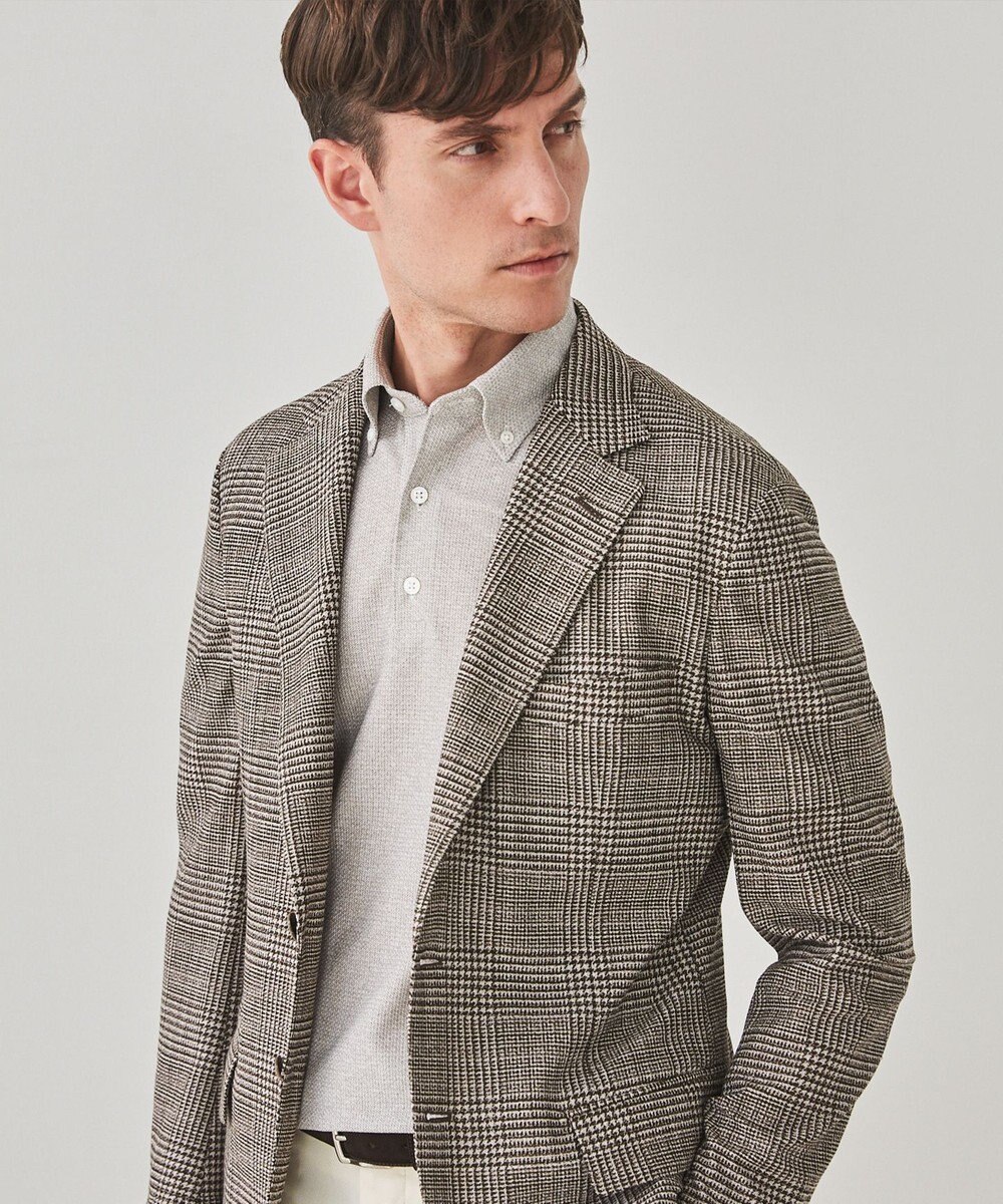 GOTAIRIKU 麻混・襟しっかり【洗える/通気性】ノルマンディーリネン ボタンダウンポロシャツ(25年モデル) 