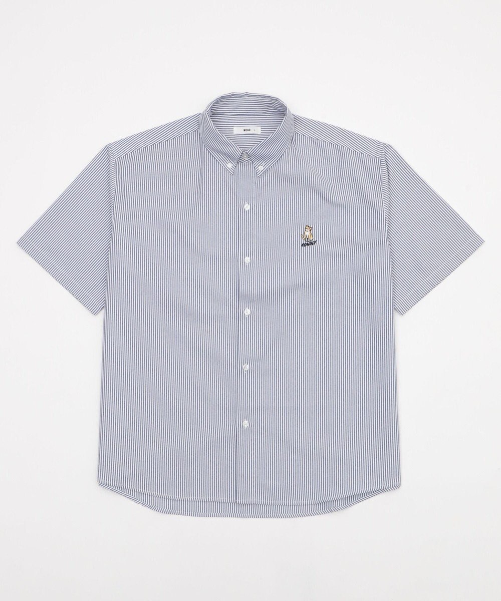 WEGO 【ユニセックス着用ITEM/MLサイズ展開】オックスフォードワンポイントシャツ（SS） 