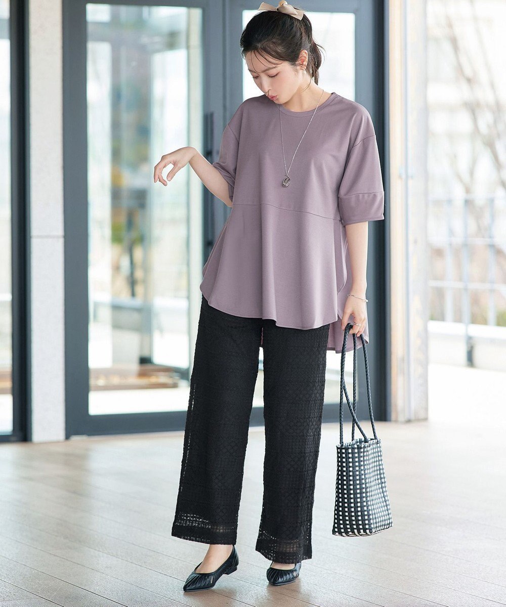 Tiaclasse 総レースワイドパンツ 