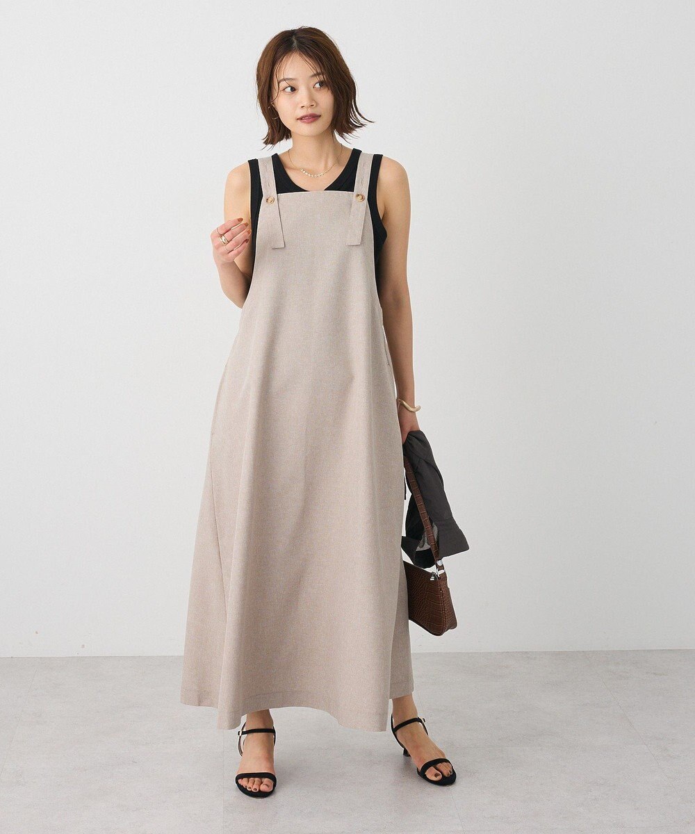 CRAFT STANDARD BOUTIQUE リネンライクフレアジャンパースカート 